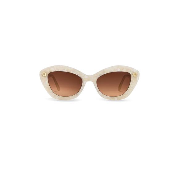 Loveshackfancy 'Hessel' Beige Acetate Sunglasses Size OS - Picture 1 of 7